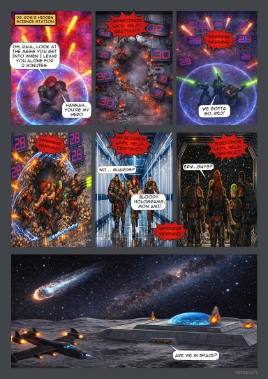 Hannah and the rest of the 4th Legion rescue Raul from a secret base in space.
